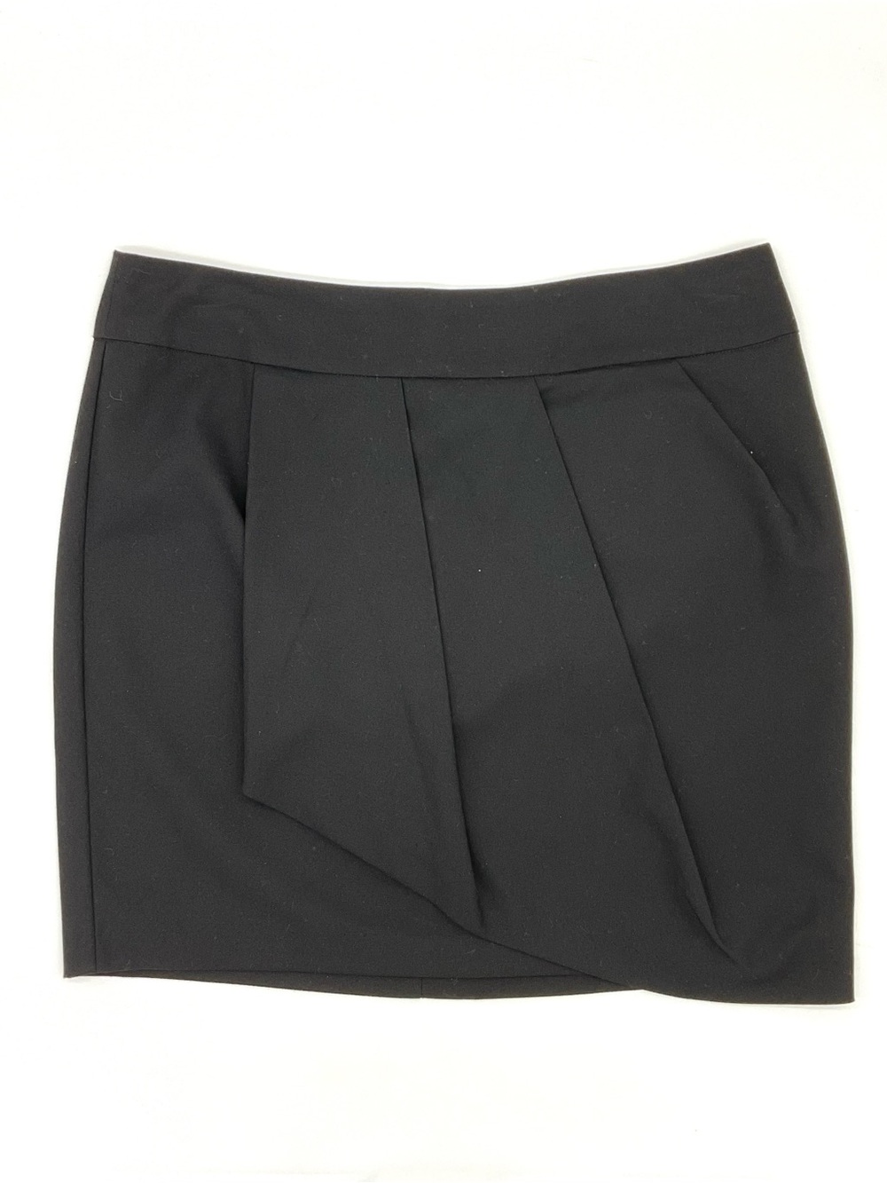 Benetton Faux Wrap Black Mini Skirt